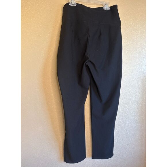 Eileen Fisher Stretch Crepe Pants Straight Leg Womens Medium Black - Picture 2 of 6